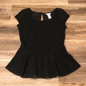 *NWOT Candie’s Black Lace Top